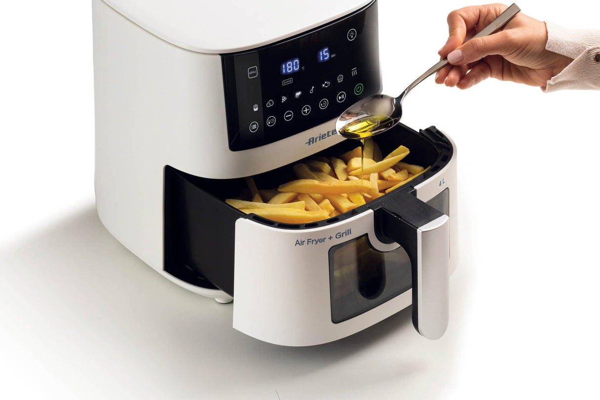 Friggitrice ad aria Ariete 4633/03 – 4 L, 1400 W, Touch, 9 programmi, Bianco