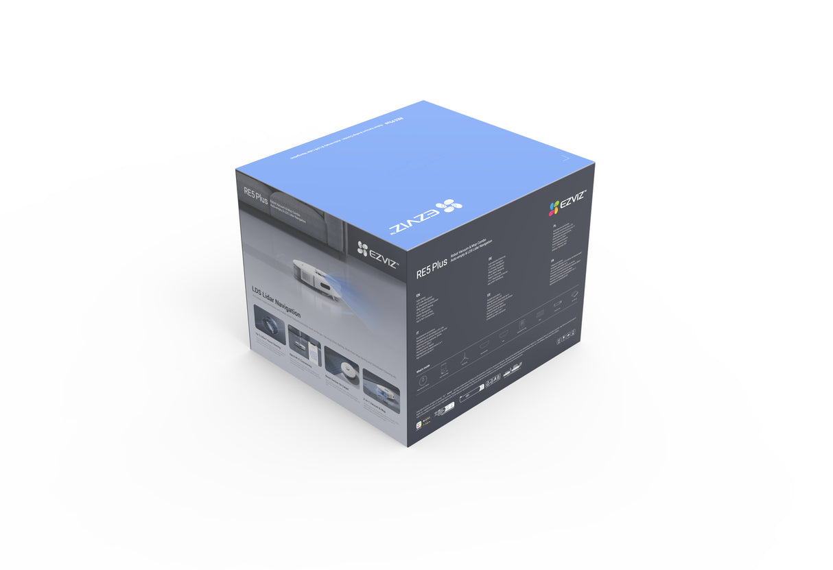 EZVIZ RE5 PLUS Robot Aspirapolvere e Lavapavimenti con Base Auto‐Svuotante