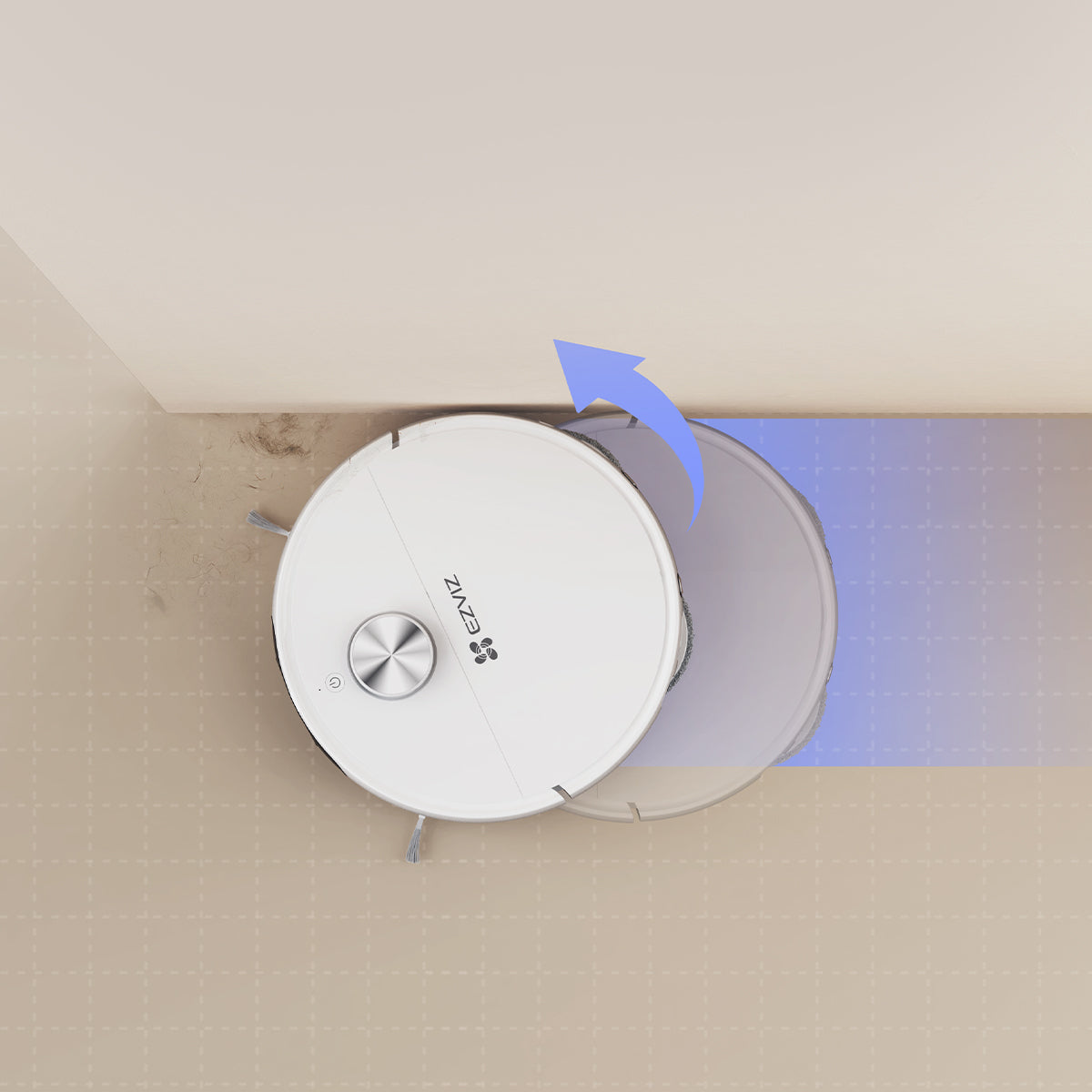 Robot aspirapolvere e lavapavimenti EZVIZ RS20 Pro con base automatica – 7200 Pa, mop auto-lavante e asciugante, 5200 mAh