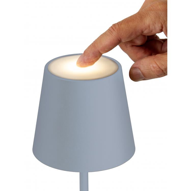 Majestic Agata Nuance Lampada da Tavolo Ricaricabile LED 2 W – Azzurro Pastello