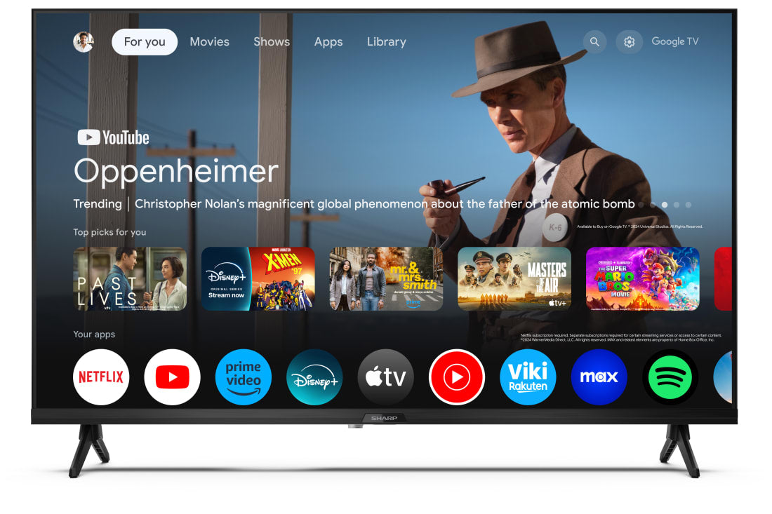 Smart TV Sharp 32″ FHD QLED Google TV 32GF3265E – Frameless