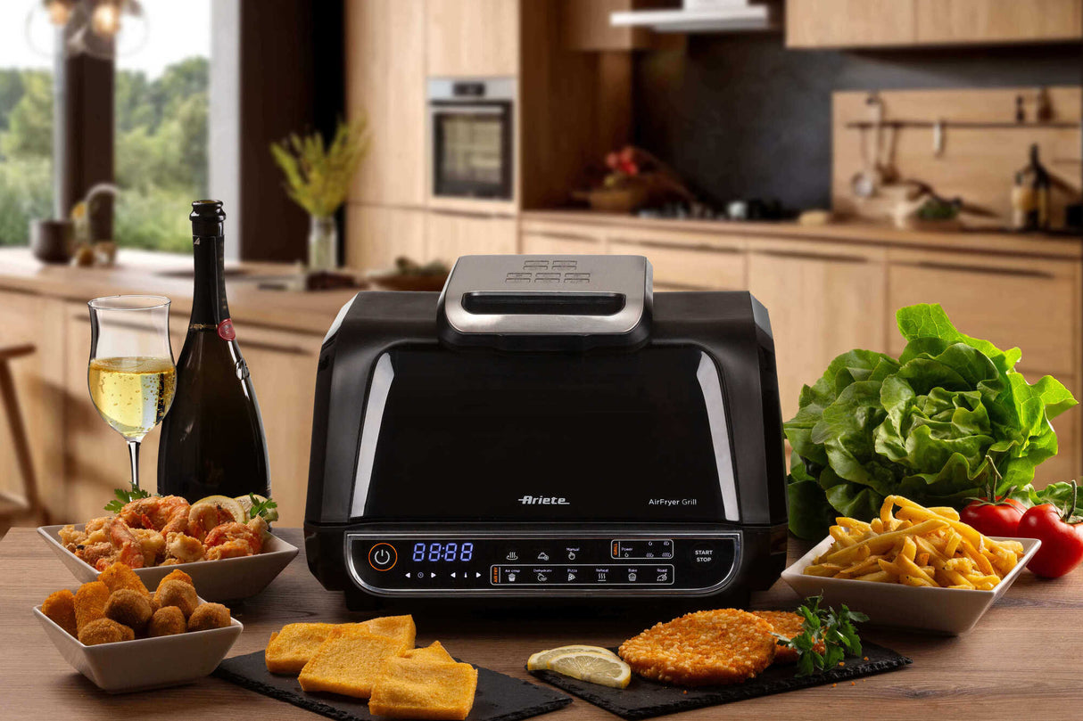 Ariete Air Fryer Grill 4635/00 – Friggitrice ad Aria e Griglia 8 L 1700 W Nero