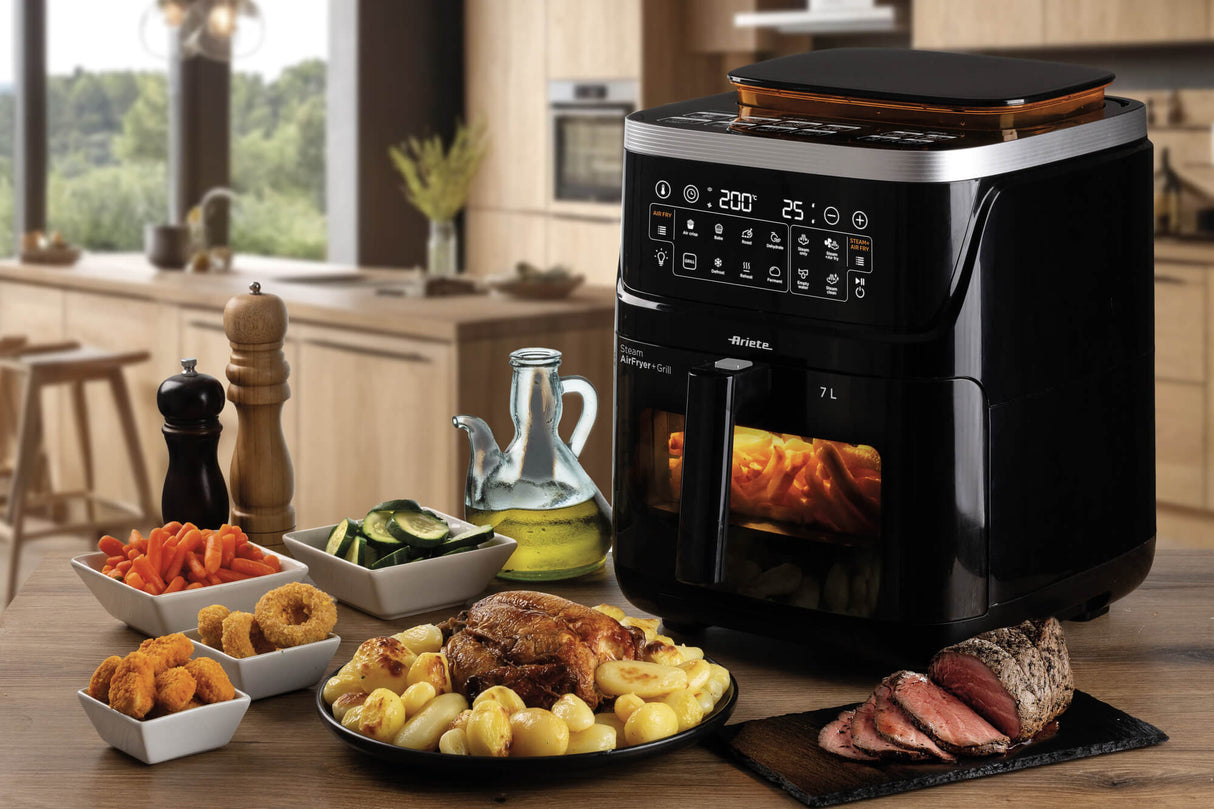 Ariete 4636/00 Friggitrice ad Aria 7 L con Vapore e Grill – 1700 W