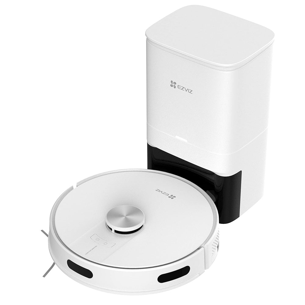EZVIZ RE4 Plus Robot Aspirapolvere e Lavapavimenti con Base Autosvuotante 4000 Pa – Bianco